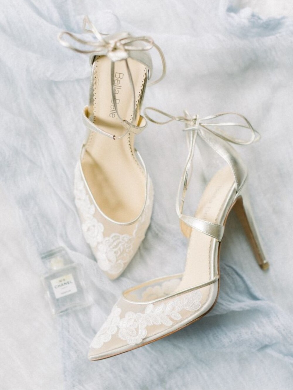 Bella Belle | Anita Gold Lace Wedding Shoes Size 7